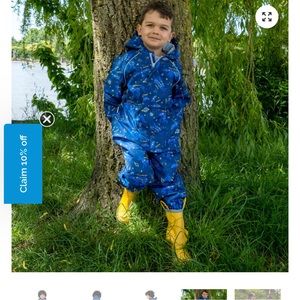 Jan and Jul kids rain playsuit nwt
